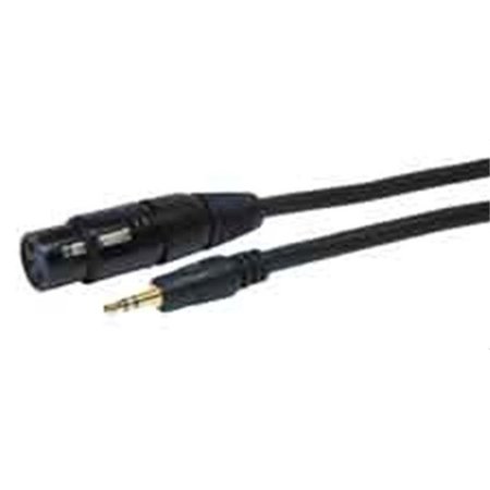 COMPREHENSIVE Comprehensive XLRJ-MPS-18INST Standard Series XLR Jack to Stereo 3.5mm Mini Plug Audio Cable 18 in. XLRJ-MPS-18INST